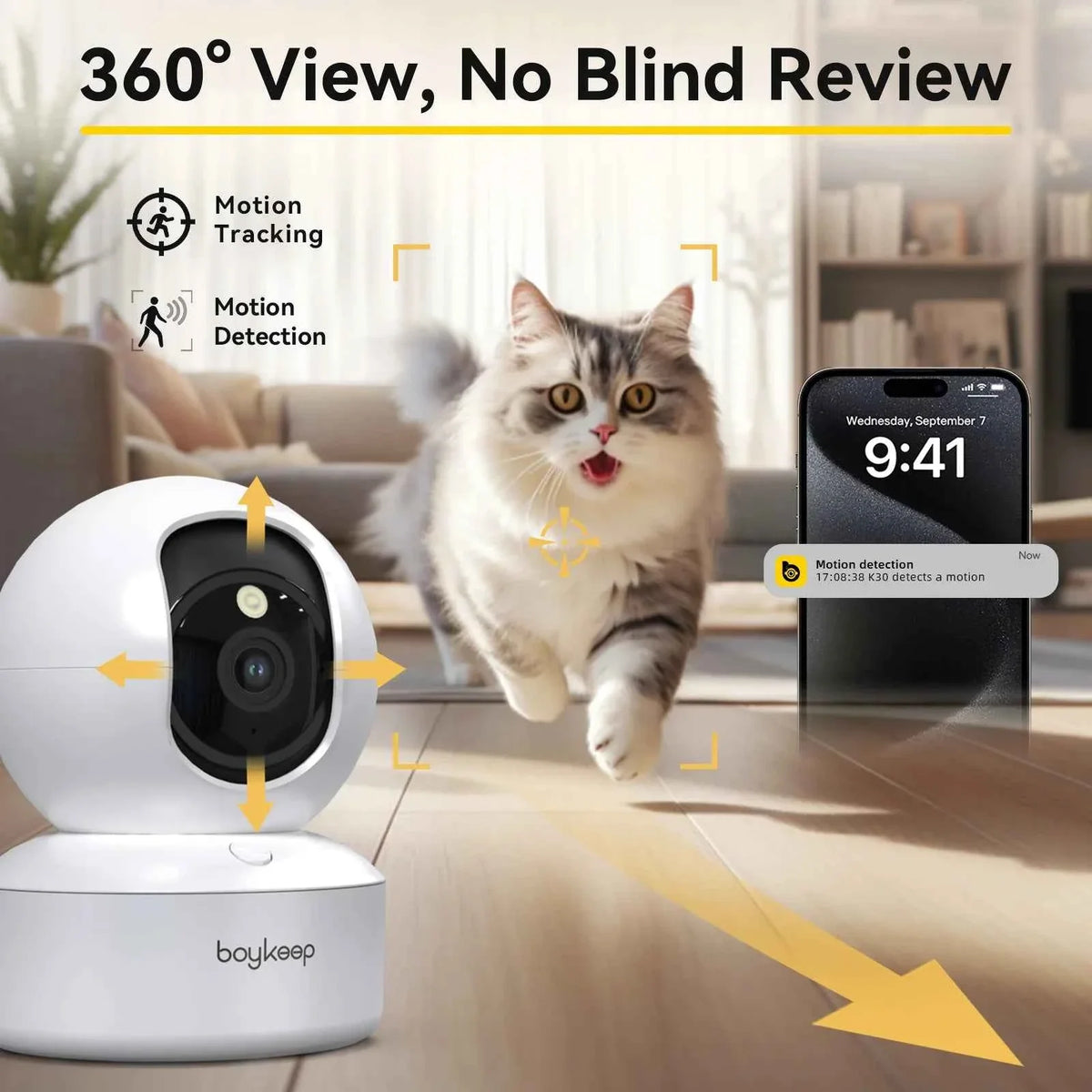 BoyKeep Smart Camera 2K WiFi Indoor Security