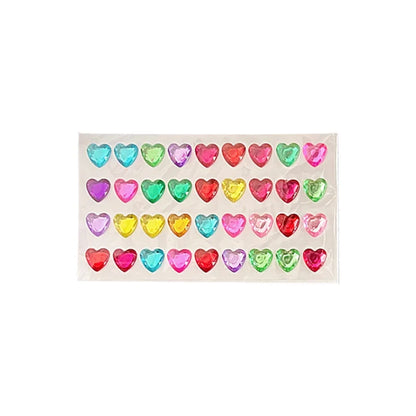 3D Crystal Heart Stickers | Sparkly Craft Decor for Scrapbooks and Journals