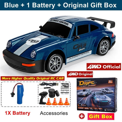 New 4WD Remote Control Drift Car Full Size 1:24 Mini Remote Control Racing Car Model 2.4G Radio High Speed RC Car Boy Toy Gift