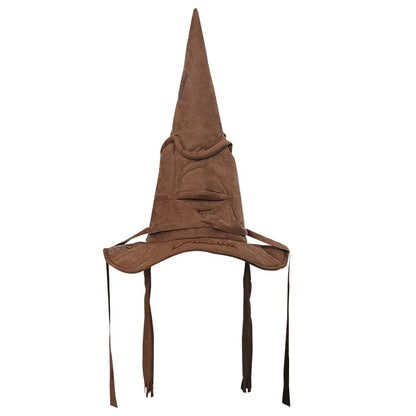 Fashion Movies Witch Wizard Hat Sorting Hat Leather Halloween Party Props Dress Up Hat Men Cosplay Costume Accessories