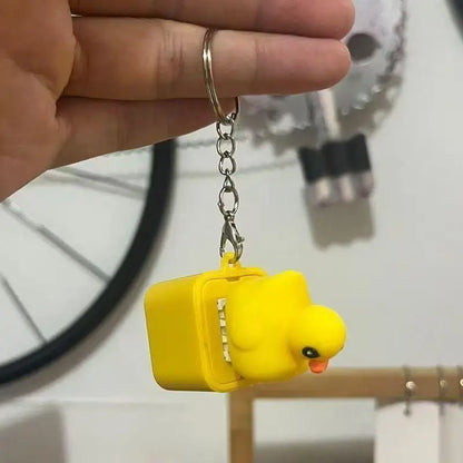 Funny Croaking Frog Duck Keychain | Rechargeable LED Fidget Clicker