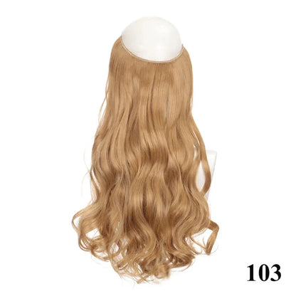 Fish line hair extension piece | 40cm 50cm 60cm straight and curly daily wear for women