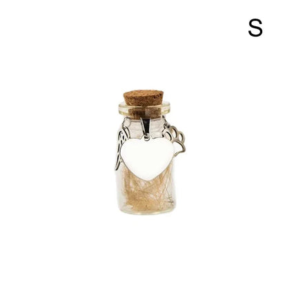 Pet Memorial Bottle for Pet Hair | Dog Cat Fur Keepsake with 3 Silver Accessories