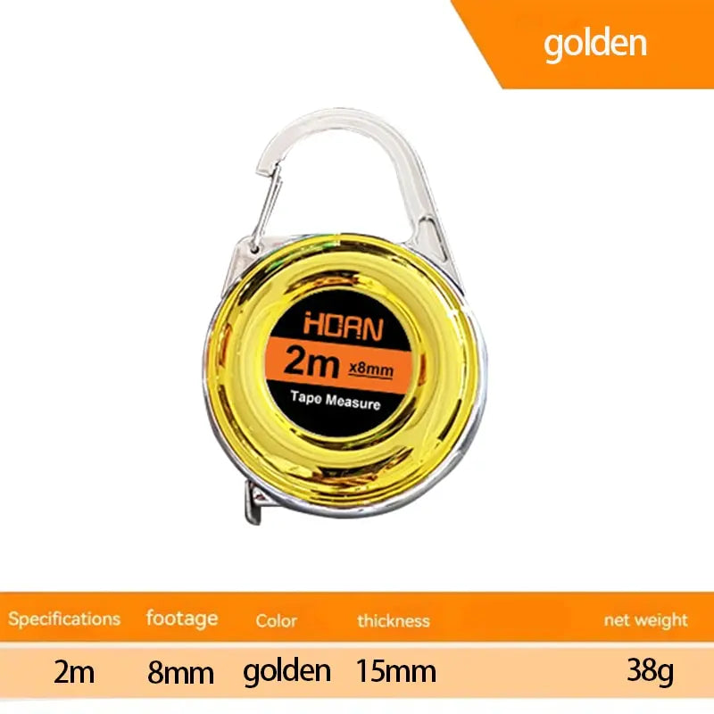 Mini Keychain Tape Measure 2m | Portable Steel Tape Measure Keyring