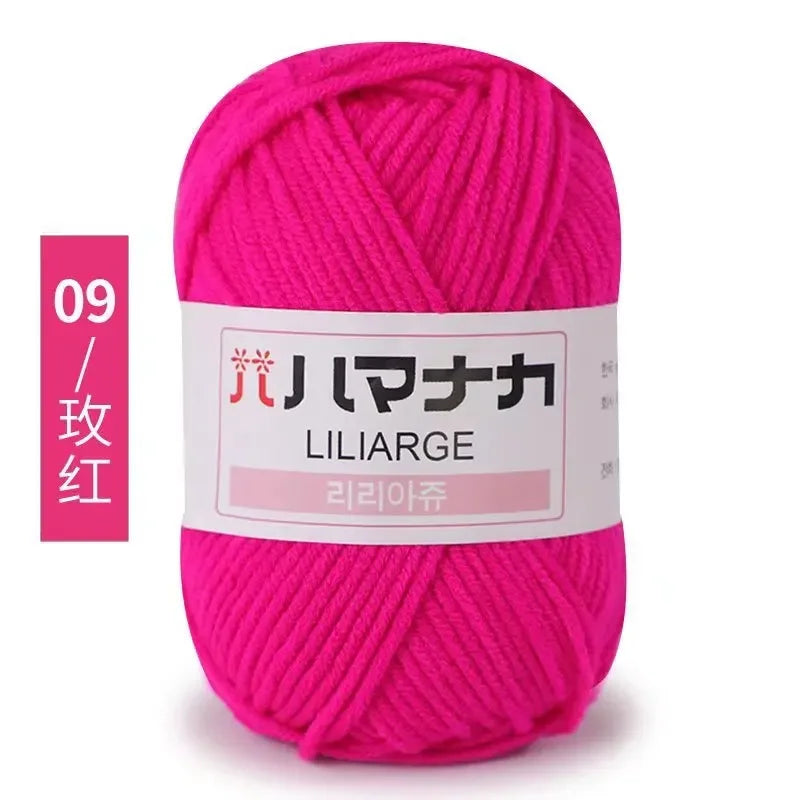 Milk Sweet Soft Cotton Baby Knitting Wool Yarn Thick Yarn Fiber Velvet Yarn Hand Knitting Wool Crochet Yarn for DIY Sweater