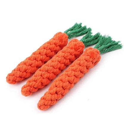 Carrot Rope Dog Chew Toy for Dental Health