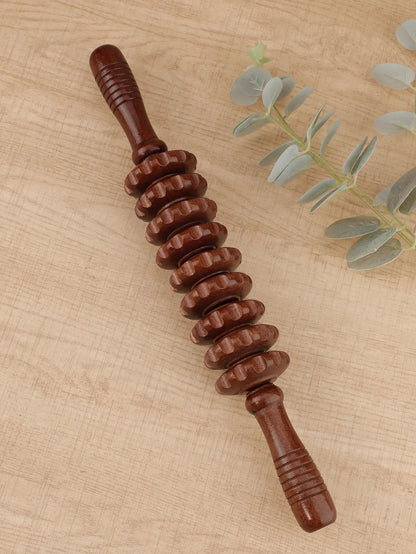 Wooden Therapy Massager Roller Trigger Point Massager Stick for Fascia Cellulite Muscle & Abdomen Body, Muscle Belly Relief Too