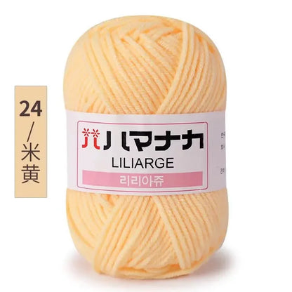 Milk Sweet Soft Cotton Baby Knitting Wool Yarn Thick Yarn Fiber Velvet Yarn Hand Knitting Wool Crochet Yarn for DIY Sweater