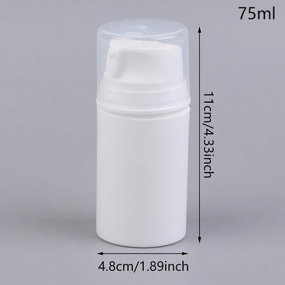 Airless Cosmetic Travel Size Vacuum Pump Bottles | Refillable Emulsion Dispenser Set