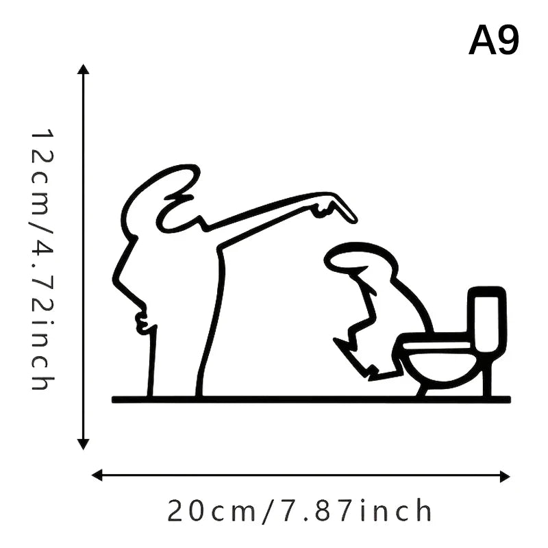 La Linea Minimalist Line Art Stickers | Modern Home Decor Door Decal