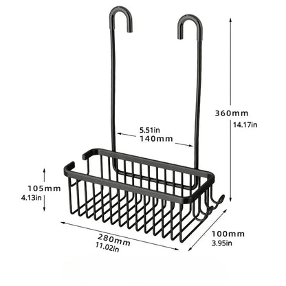 No-Drill Toilet & Shower Rack – Bathroom Storage Basket for Bath Products