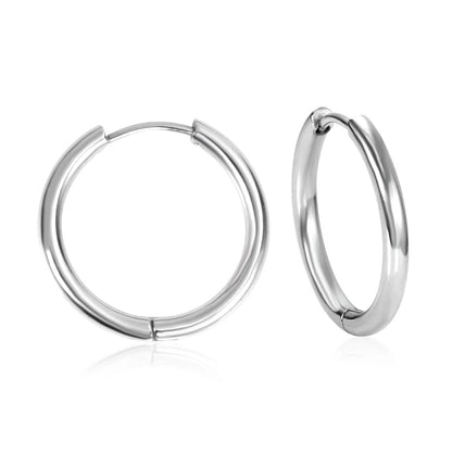 LUXUSTEEL U-Shaped and Geometric Hoop Earrings | Anti-Allergy Stainless Steel Earrings for Women and Men
