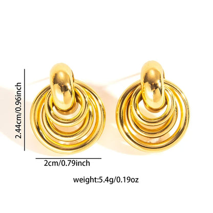 316L Stainless Steel Hoop Earrings for Men Women | Geometric Drop Earrings