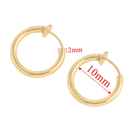 6pcs Stainless Steel Hoop Earrings Set | Hypoallergenic Korean Style Earrings for Women