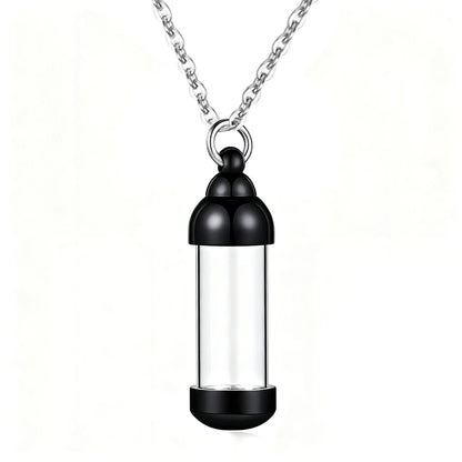 Small Glass Cremation Urn Vial Necklace for Ashes | Memorial Pet Charm