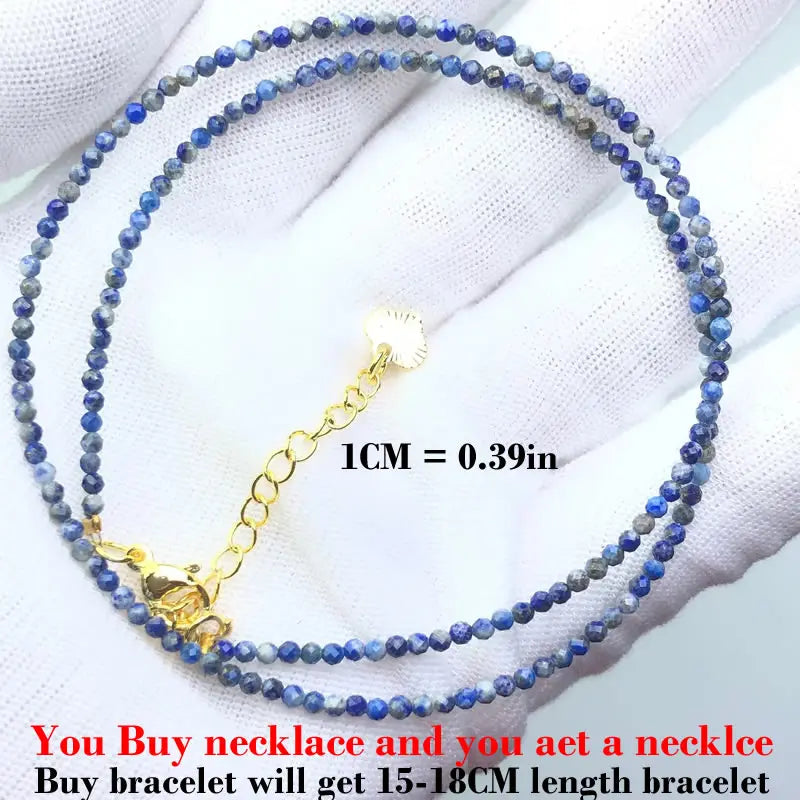 Fashion Faceted 2mm Beads Necklace | Mini Natural Stone Amethyst Quartz Agate Choker