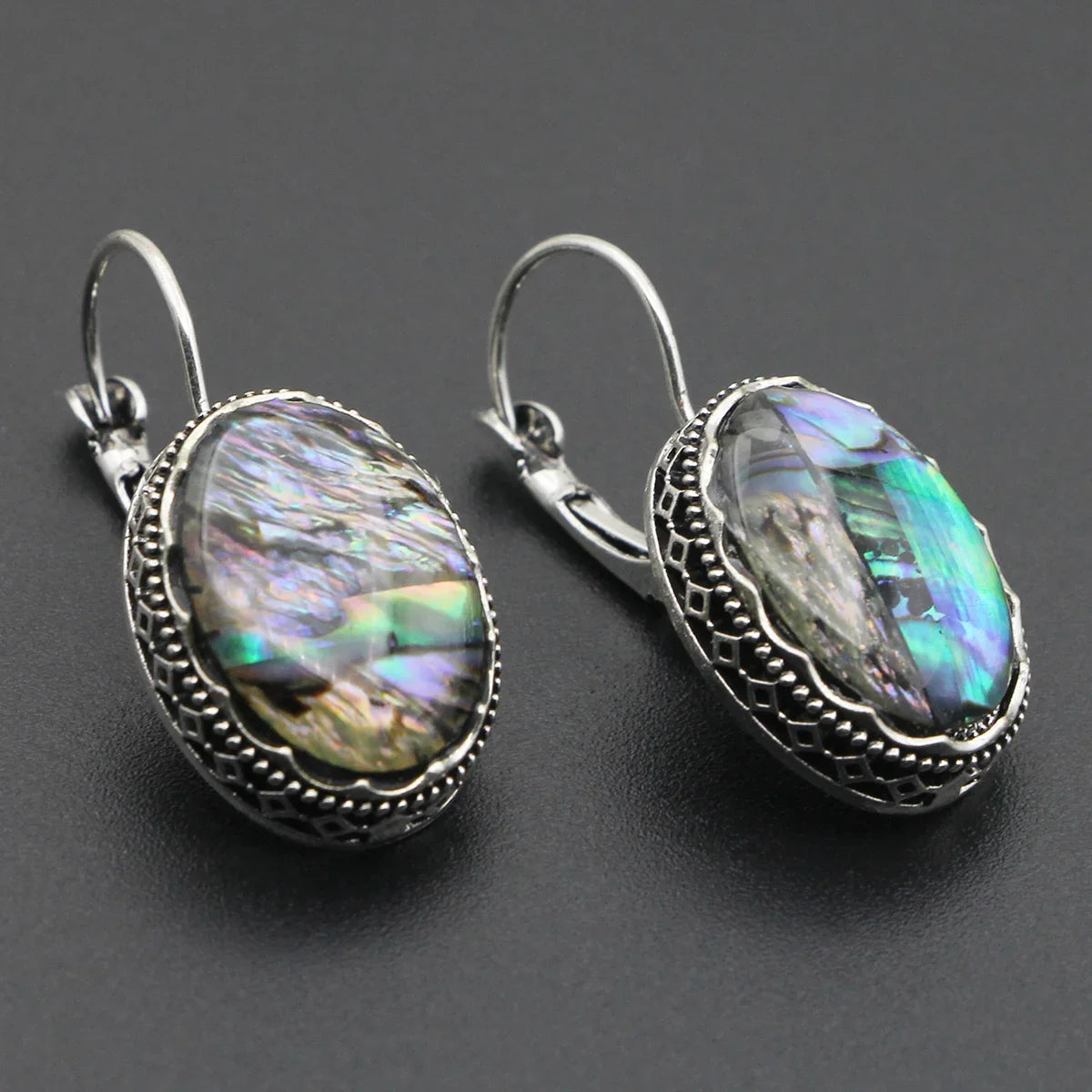 VILLWICE Shell Owl Drop Earrings | Antique Silver Plated Retro Jewelry