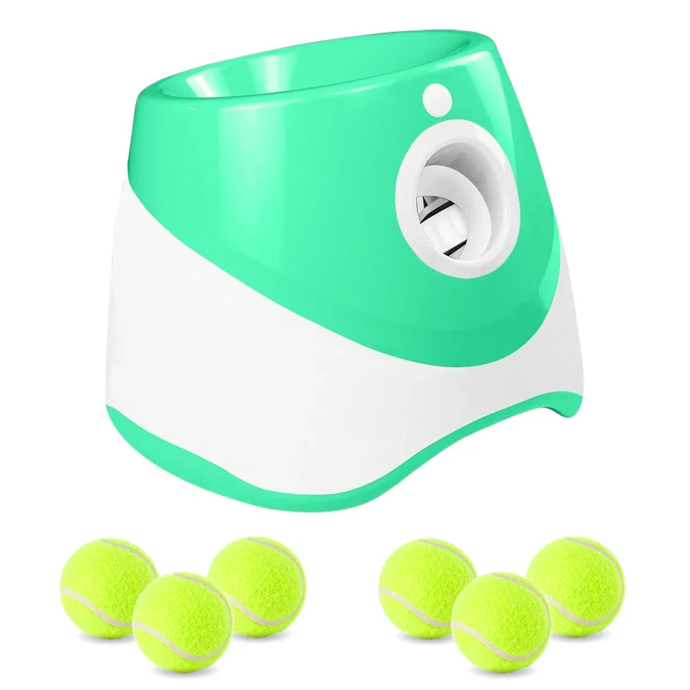 Automatic Dog Tennis Ball Launcher – Rechargeable Interactive Ball Throwing Machine for Small & Medium Dogs