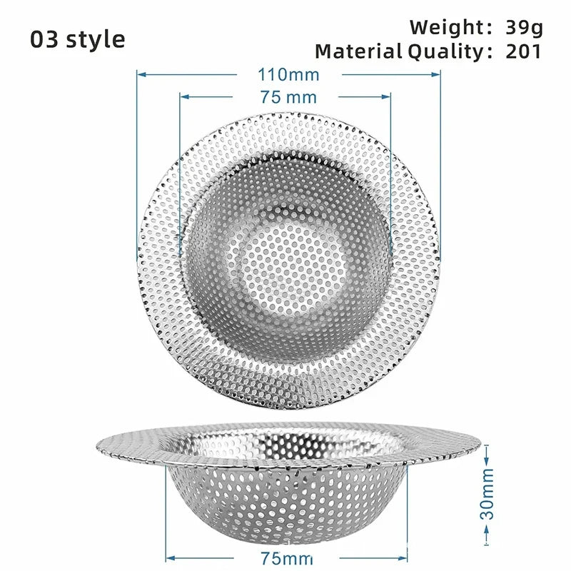 Kitchen Sink Strainer | Stainless Steel Mesh Drain Filter for Sink and Bathroom