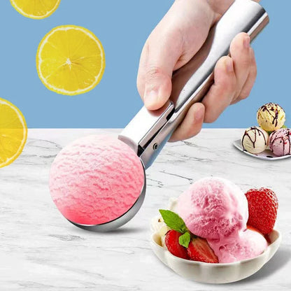 Stainless Steel Ice Cream Spoon | Dual-Purpose Scoop and Fruit Baller
