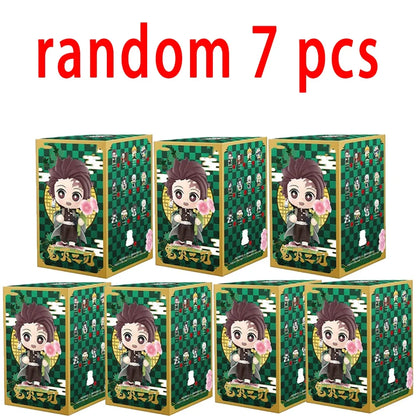 Demon Slayer Tanjiro Kamado Nezuko anime cartoon figure blind box creative personalized statue model ornament surprise gift box