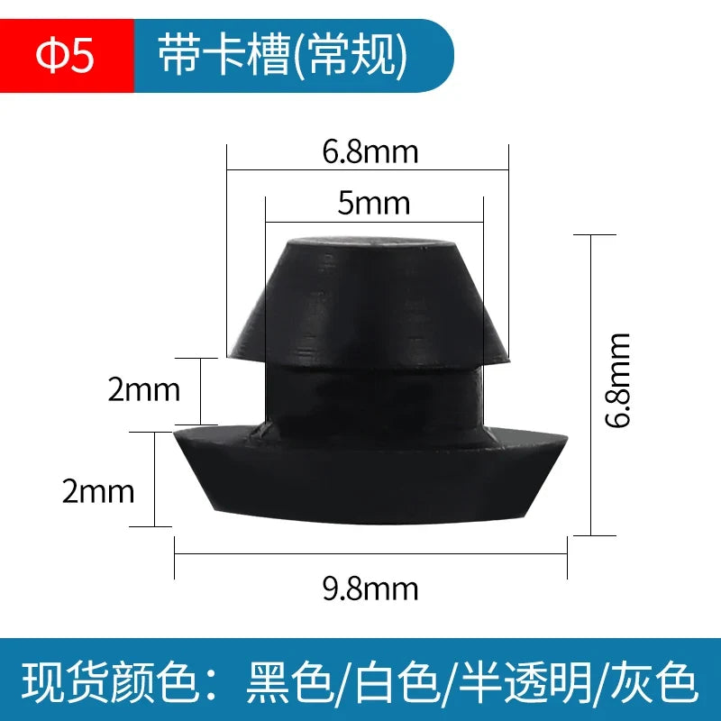 Solid Silicone Rubber Caps 2mm to 16mm T Type Plug Cover Snap-on Gasket Blanking End Caps Seal Stopper
