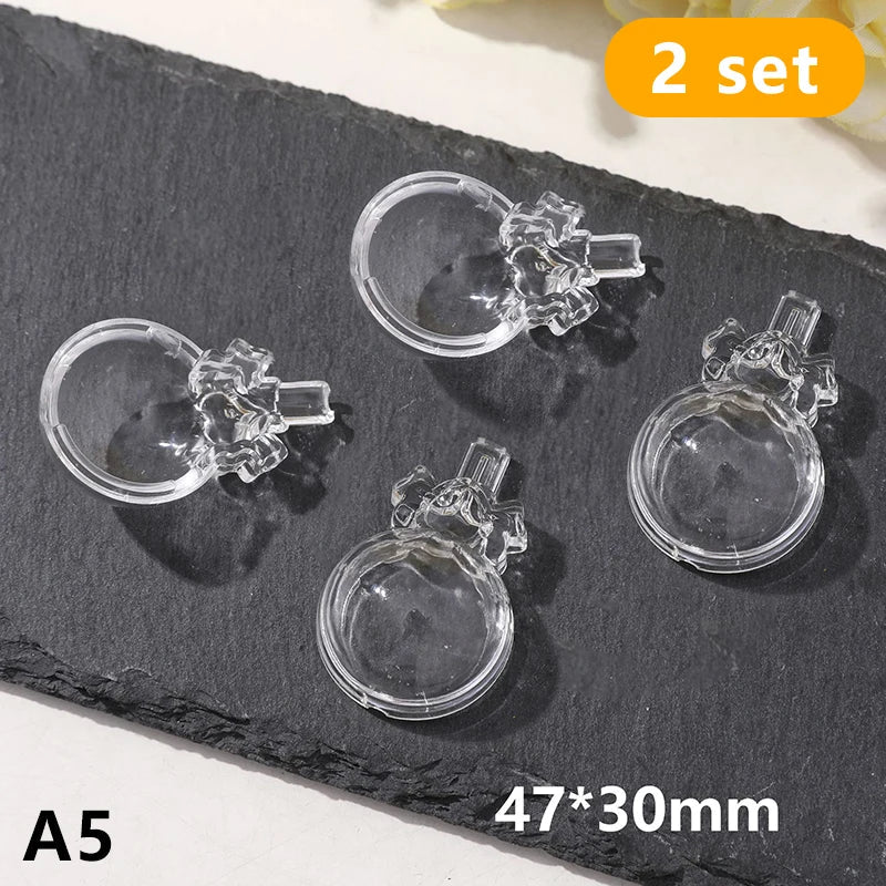 2pcs Pet Hair Keepsake Box | Transparent Dog Cat Fur Storage for DIY Memorial Decor