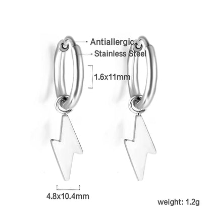 LUXUSTEEL Stainless Steel Cross Hoop Earrings | Colorful Fashion Jewelry for Women