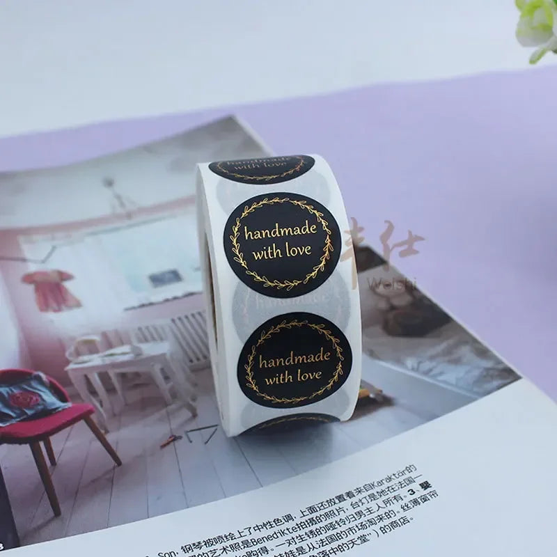 500pcs Handmade With Love Stickers | Baking Label Wedding Party Decoration Envelope Seal