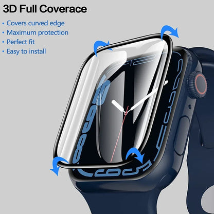 Protector Film For Apple Watch 44mm 45mm 40mm 41mm 49mm 42 38mm Curved Screen Protectors iwatch series 8 7 SE 9 Ultra 10 42/46MM