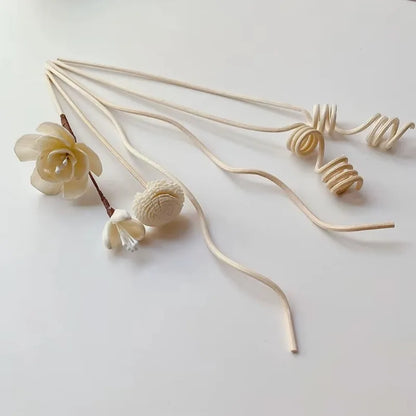 5/6Pcs Flower Fragrance Stick Fireless Aromatherapy Rattan Sticks Fragrance Diffuser | DIY Home Decor Set