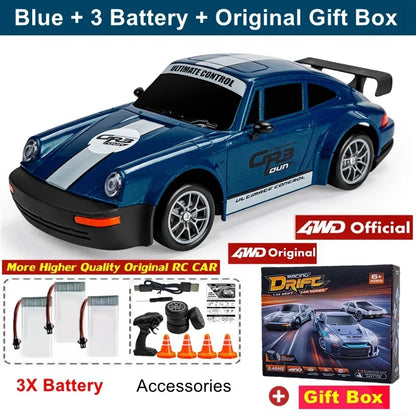 New 4WD Remote Control Drift Car Full Size 1:24 Mini Remote Control Racing Car Model 2.4G Radio High Speed RC Car Boy Toy Gift