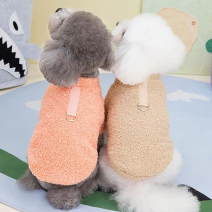 Winter Warm Plush Dog Sweater – Soft Pet Coat for Small Dogs & Puppies