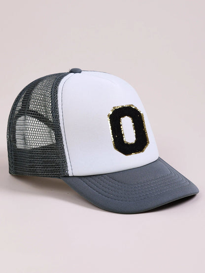 1pc Gray Hat With 26-Letter Pattern | Kids Baseball Cap for Boys and Girls