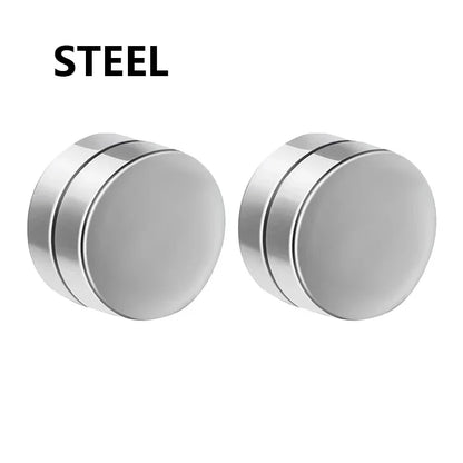 Gothic Hoop Earrings for Men and Women | Stainless Steel Clip-On Ear Cuffs