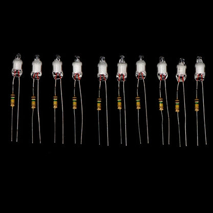 Neon Indicator Light Bulbs 10-Pack | 220V with Built-In Resistor