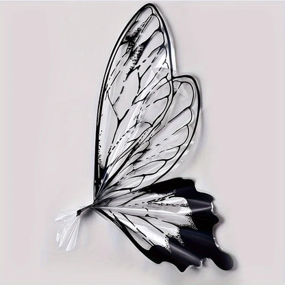 40pcs Transparent Crystal Butterfly Wrapping Paper | Floral Bouquet Packaging Material