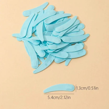 Plastic Face Cream Spoon Set | 50-Pack Crescent Spoons for Skincare