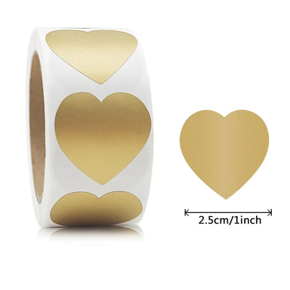 300 Pcs 1 Inch Heart Scratch Off Stickers | Lottery Ticket and DIY Game Labels