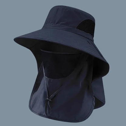 Summer Sun Hats UV Protection Outdoor Hunting Fishing Cap For Men Women Hiking Camping Visor Bucket Hat Neck Flap Fisherman Hat