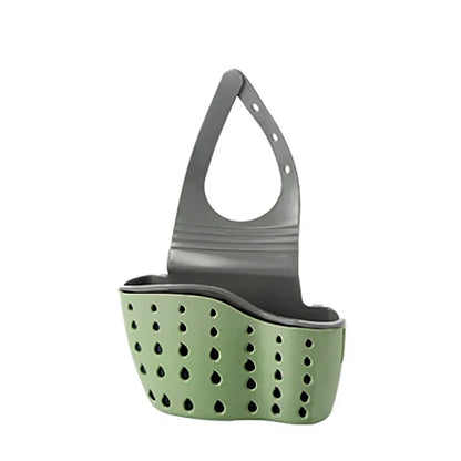 Kitchen Sink Holder Hanging Drain Basket | Adjustable Soap Sponge Shelf Organizer