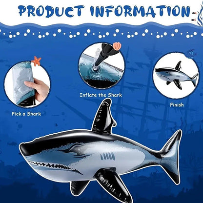 1-3pcs Inflatable Shark Toy Beach Pool Party Swimming Game Toy Water Sports Inflatable Toys Gift