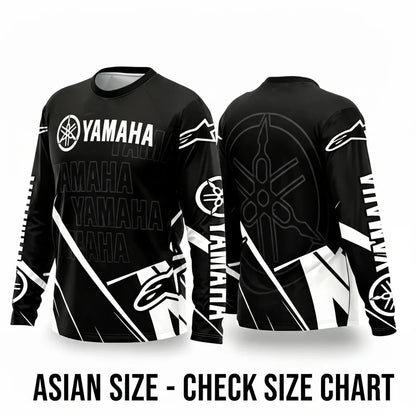Yamaha Summer Breathable Quick-Dry Motorcycle Riding Suit - Long Sleeve Off-Road Racing Gear for Men and Women