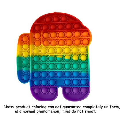 Silicone Rubber Anti Anxiety Stress Relief Push Pop Bubble Rainbow Pumpkin Ghost Fidget Toys Squeeze The Toy for Kids Adults