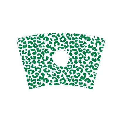 Leopard Pattern Full Wrap Vinyl Sticker for 24 oz Cold Cup | Cheetah Coffee Cup Decal