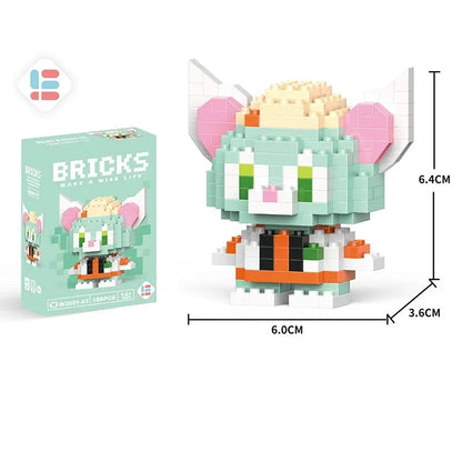 Disney Lilo & Stitch & Pokémon Pikachu Building Blocks – Cute Anime Cartoon Model Toy Set for Kids | Creative Educational Gift for Children
