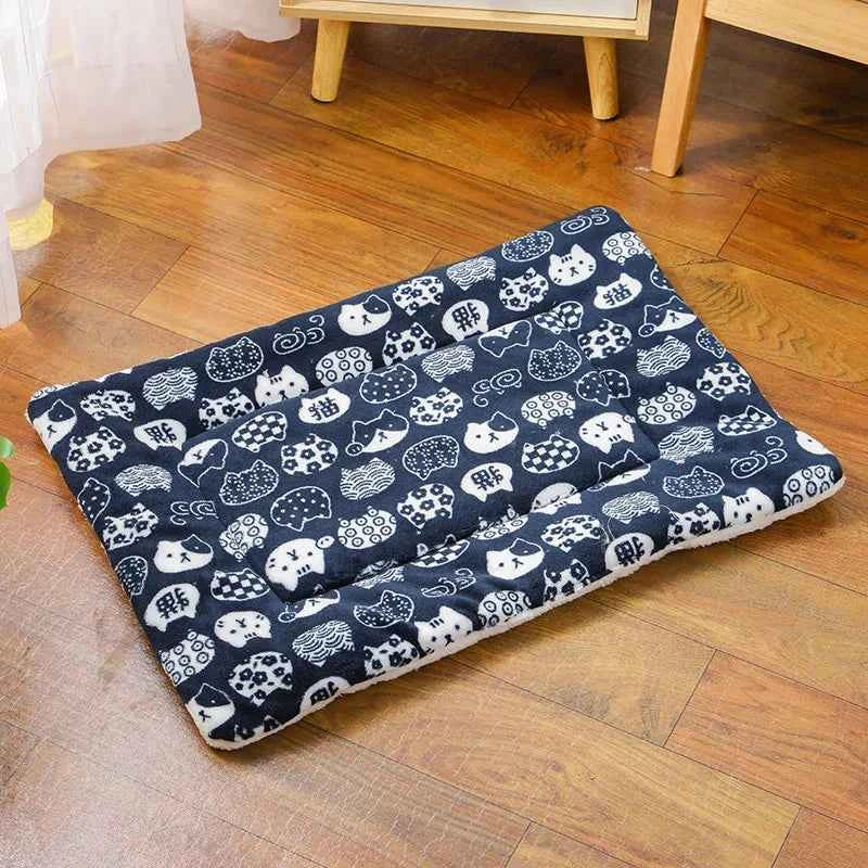 Flannel Pet Sleeping Mat & Dog Bed – Soft, Washable, and Durable