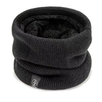 Warm Knitted Neck Gaiter for Men & Women – Thick Plush Winter Scarf, Windproof Tube Neck Warmer for Skiing, Running & Outdoor Sports