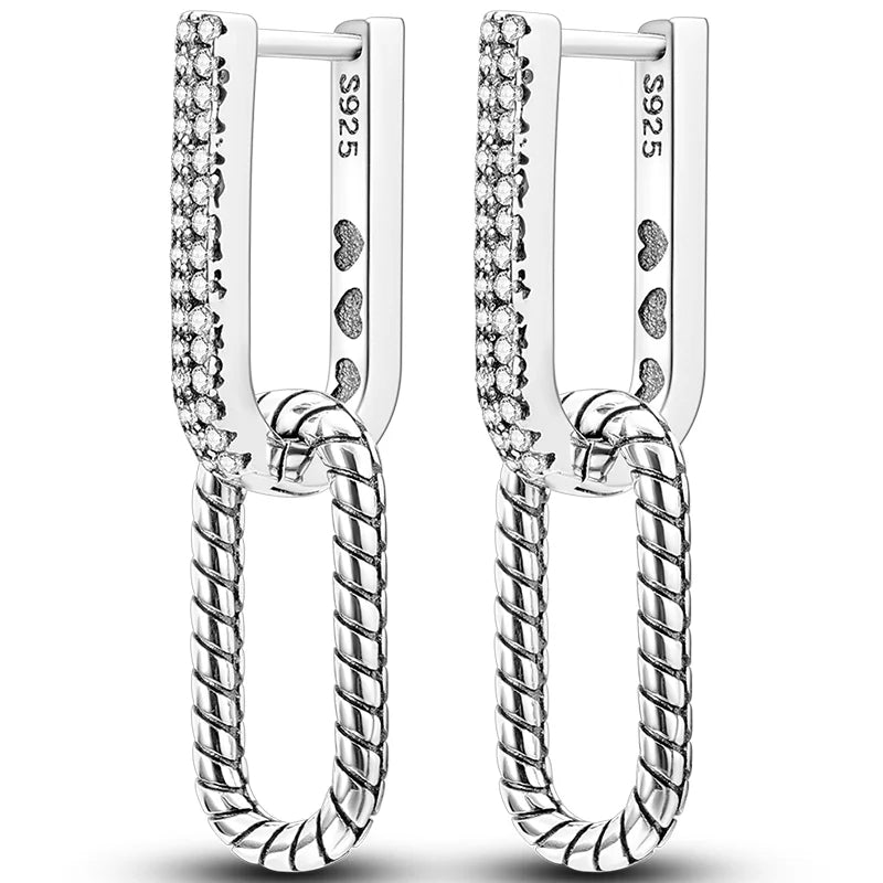 Colorful 925 Sterling Silver Hoop Earrings for Women | Classic Circle Earrings