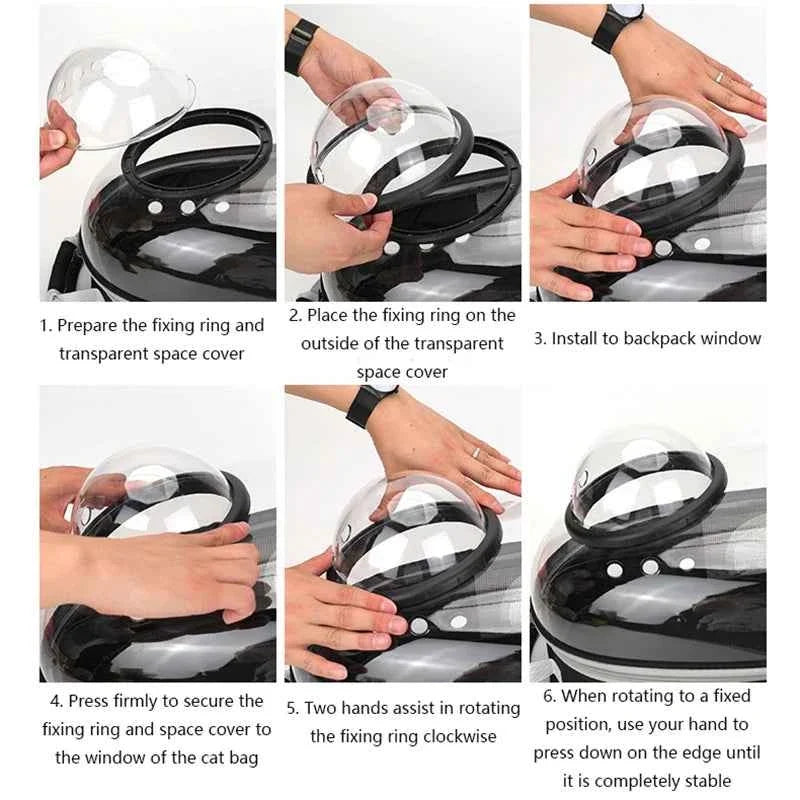 Space Capsule Pet Backpack – Ventilated Travel Carrier